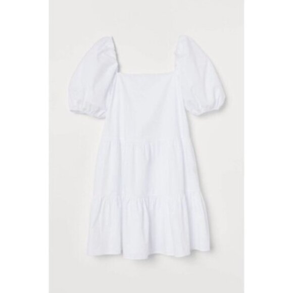 H&M Oversized Dress | Bloggers Favorite White Puff Sleeves | OVERSIZED Fit - Picture 9 of 16